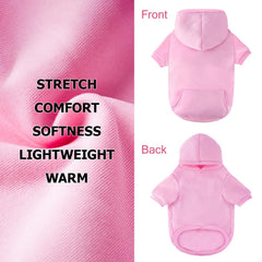 Baobicute Dog Basic Hoodie - bolsillo trasero práctico para golosinas o llaves.