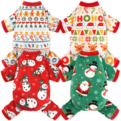 BAOBICUTE pijama para perros de cuatro piezas, vista frontal para descanso cómodo.