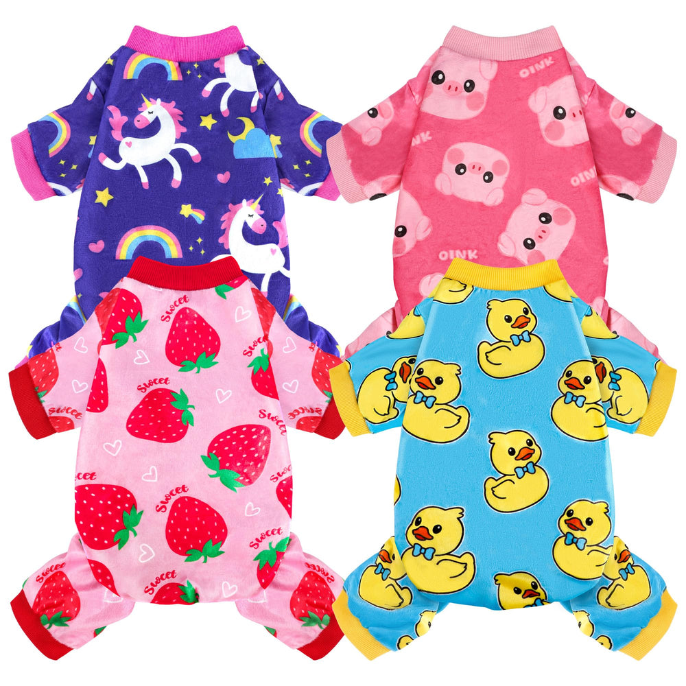 Baobicute pijama perro ligero; conjunto 4 piezas cómodo y transpirable para todas las tallas.