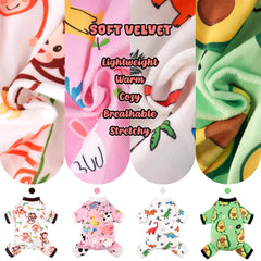 Baobicute pijama para perro, diseño pato, ropa ligera para el día