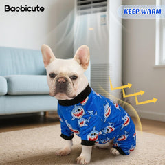 Baobicute pijamas perro estampado cerdito, tela transpirable