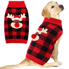 BAOBICUTE suéter navideño para perros con reno 3D, ideal para paseos festivos