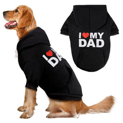 Baobicute sudadera básica para perro con capucha, ideal para paseos en clima frío.