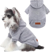 Baobicute sudadera para perro con capucha a juego, ideal para paseos fríos.