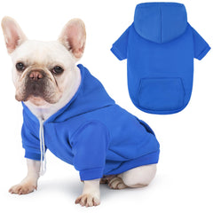 BAOBICUTE sudadera para perros con capucha azul mantiene a tu mascota caliente.