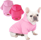 BAOBICUTE sudadera para perro con capucha, vista frontal, calidez para días fríos.