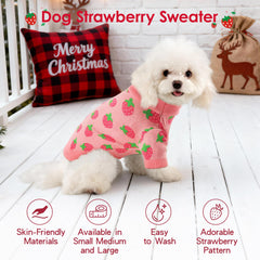 Baobicute sudadera perro fresa dorso, diseño divertido que añade calidez
