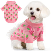 Baobicute sudadera perro fresa frente, mantiene caliente a tu mascota durante paseos fríos