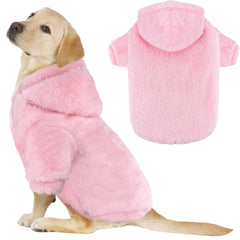 Baobicute sudadera para perro grande con capucha y pelaje doble, abrigo cálido.