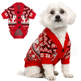 Baobicute suéter navideño para perro, vista frontal, look festivo para paseos diarios