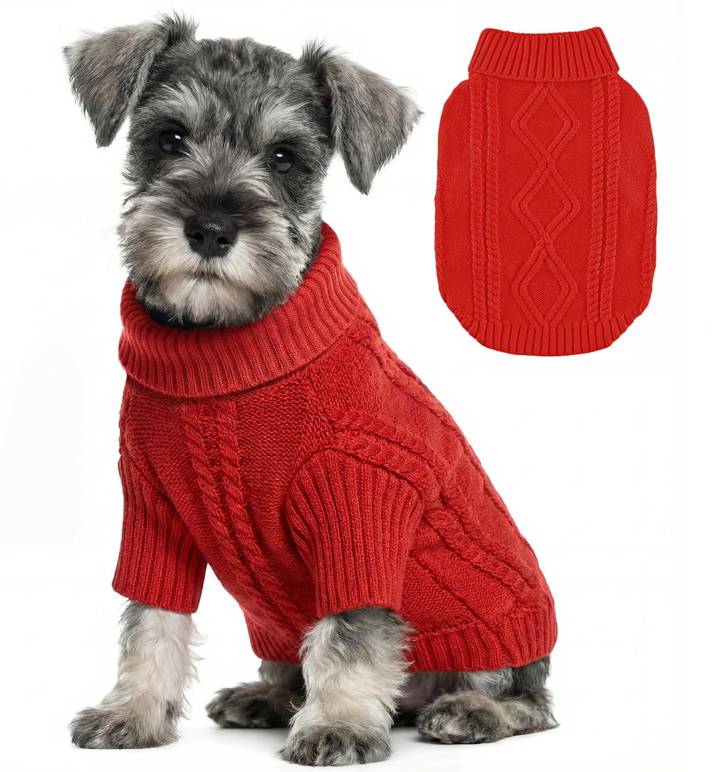 Baobicute suéter tejido para perro pequeño, suave y cálido para paseos.