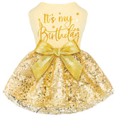 BAOBICUTE vestido de cumpleaños para perro con look de princesa para fiestas.