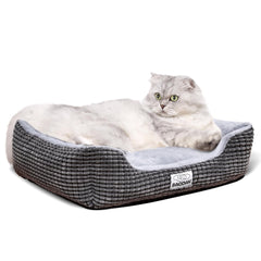 Baodan cama suave gris de 20 pulgadas, ideal para siestas relajantes.