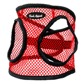 Arnés Bark Appeal paso-malla-roja para perros pequeños, cómodo y seguro durante paseos.