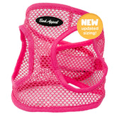 Arnés Bark Appeal rosa de malla suave para paso cómodo frente