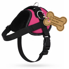 Arnés Bark Appeal rosa para perros sin tirar con ajuste ajustable para mayor comodidad.