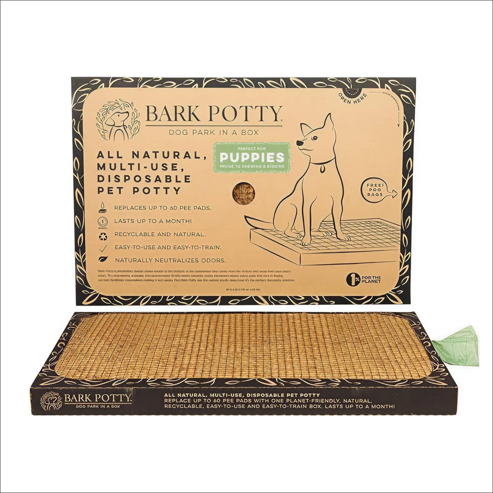 Bark Potty entrenamiento cachorros: superficie segura para morder y aprender a usar el potty.