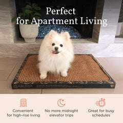 Bark Potty, opción ecoamigable y reutilizable, reduce residuos.