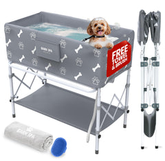 Bark Spa: tina para perro elevada, lavado cómodo desde cualquier ángulo.