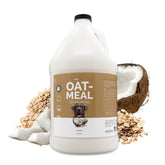 Acondicionador Bark2Basics de avena en galón con etiqueta, preparado para uso profesional.