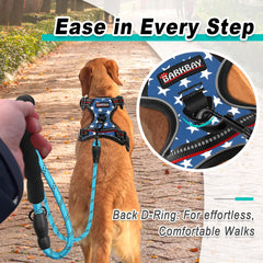 BARKBAY arnés reflectante para paseos seguros en oscuridad.