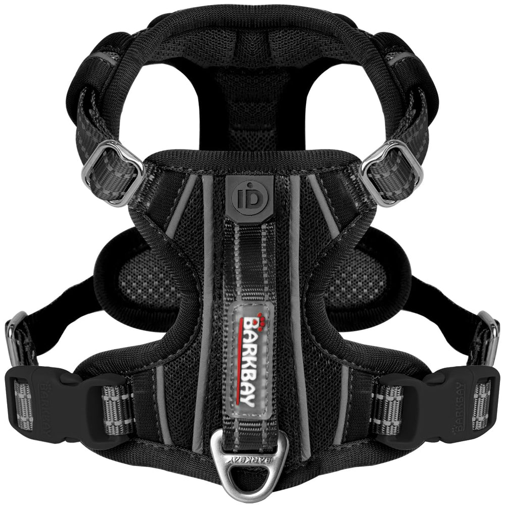 BARKBAY arnés sin tirón negro XS para paseos estables.