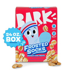 BarkBox Frosted Socks textura crujiente ideal para premiar durante el entrenamiento.