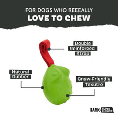 BarkBox Rana: textura masticable para masticadores activos