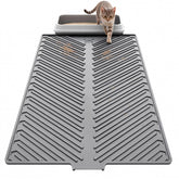 Barkitty alfombra arena gatos gris canales, reduce dispersión de arena.
