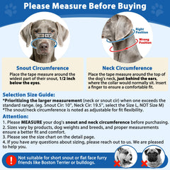 BARKLESS collar nariz acolchado: comodidad suave para hocicos sensibles.