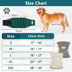Barklincharm panales con ajuste cómodo para perros machos.