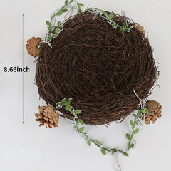 Barn Eleven nido natural de mimbre grande, ideal para aves grandes