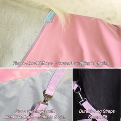 BARN & STABLE cierre frontal doble hebilla y Velcro para ajuste estable
