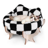 Bartuke cama-gato elevada de madera para dormir cómodo.
