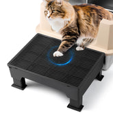 Bartuke rampa para caja de arena con ajuste, ideal para gatos pequeños.