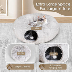 Baseola Tunel Gato, ajuste DIY para formar círculo, S o semicircular.