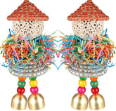 BBjinronjy colgante de aves con bolas sola y campana para estimulación diaria.