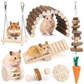 BBjinronjy Juguetes molares para hamster: columpio-puente, fomenta juego activo y desgaste natural