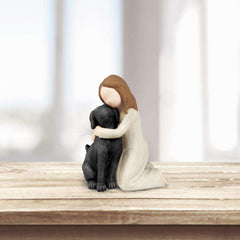 BC BINGO CASTLE escultura perro-angel pintura manual, muestra amor por tu mascota.