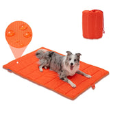 Cama perrito BDEUS exterior extra grande naranja, ideal para camping cómodo