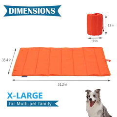 Cama para perro BDEUS portátil para camping naranja, fácil de transportar