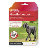 Beaphar Gentle Leader L, collar de cabeza negro para perros grandes, control suave durante paseos.