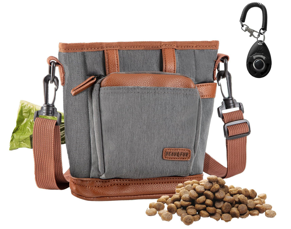 BEAU&FUR bolsa premios para entrenamiento, capacidad de 4 tazas, fácil acceso a golosinas.