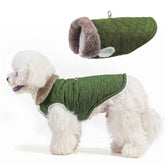 BEAUTYZOO abrigo perro con arnés integrado verde, ideal para paseos fríos