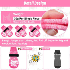 BEAUTYZOO calcetines antideslizantes para perros medianos estabilidad al caminar