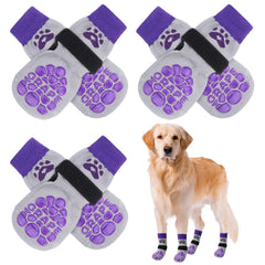 BEAUTYZOO calcetines antideslizantes para perro, mayor agarre en suelas de madera