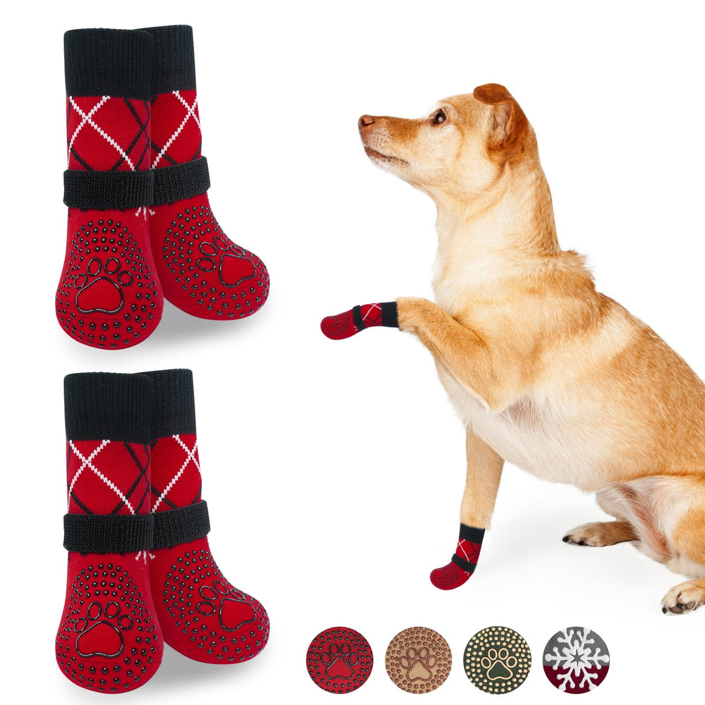 BEAUTYZOO calcetines antideslizantes para perros con agarre en patitas
