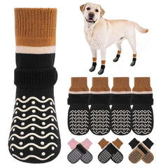 BEAUTYZOO calcetines para perros con agarre, ideales para suelos resbaladizos.