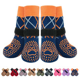 BEAUTYZOO calcetines para perros antideslizantes, 3 pares, protegen patas y evitan resbalones.