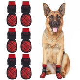 BEAUTYZOO calcetines antideslizantes dobles para perro brindan agarre en interiores.